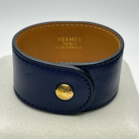 Hermès Leather Medor Stud Wrap Bracelet - Picture 4 of 9